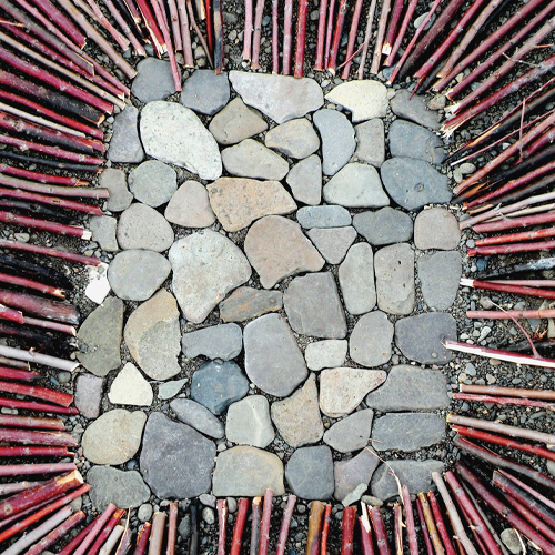 Nest (detail), sticks and stone, 2011